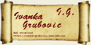 Ivanka Grubović vizit kartica